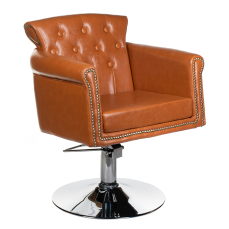 Fotel fryzjerski ALBERTO BH-8038 jasno brązowy (1)