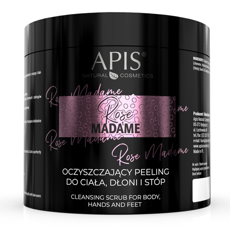APIS Rose Madame, Oczyszczający peeling do ciała i stóp 700 g (1)