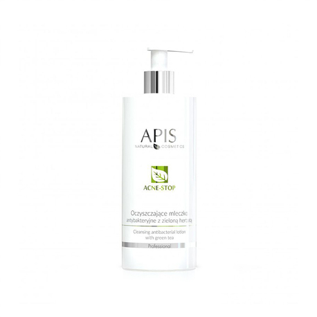APIS Acne-Stop oczyszczające mleczko antybakt. z zieloną herbatą 500ml (1)