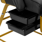 Fotel kosmetyczny 557G z kuwetami złoto czarny (9)
