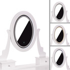 Toaletka biała KARI lustro LED + taboret (3)