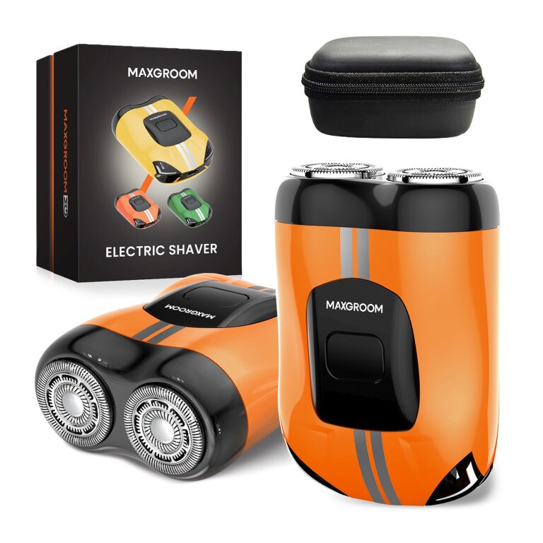 Golarka maszynka do golenia elektryczna 400mAh IPX7 - pomarańczowa