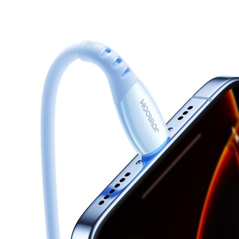 Kabel przewód USB-C - iPhone Lightning Vibrant Series 30W 1.2m - niebieski (6)