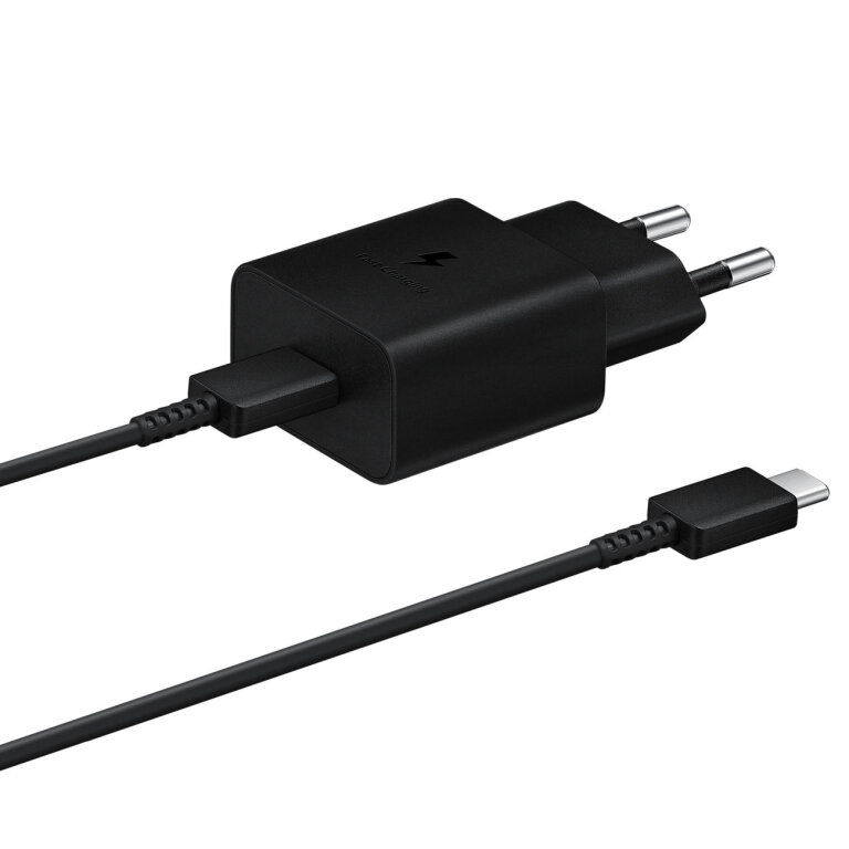 Ładowarka sieciowa USB-C 15W PD AFC + kabel USB-C czarny (1)