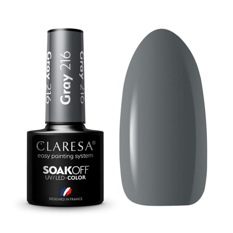  CLARESA Lakier hybrydowy GRAY 216 -5g
