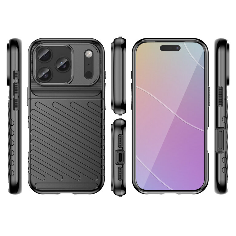 Etui pokrowiec plecki na iPhone 17 Pro Max Thunder Case - czarne (2)