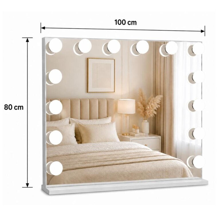 Lustro podświetlane LED HOLLYWOOD 100x80cm (4)