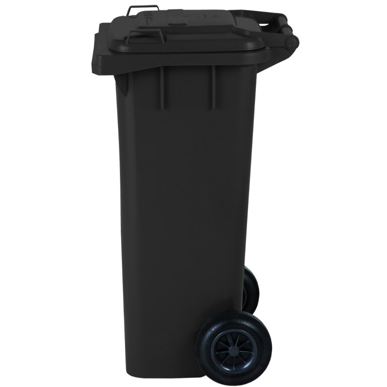 Pojemnik kosz kubeł na odpady śmieci EUROPLAST 80L czarny (2)