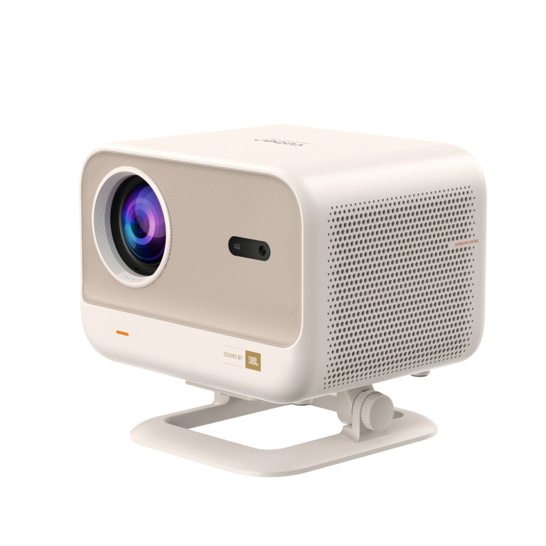 Projektor multimedialny FullHD 1080p LCD z głośnikami JBL WiFi L2 Plus - beżowy