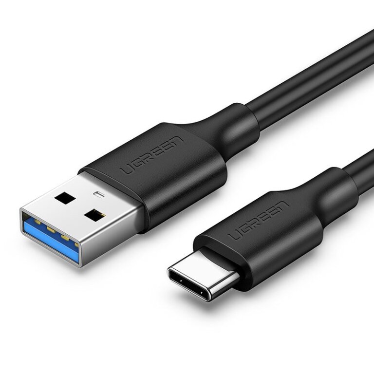 Kabel przewód USB 3.0 - USB-C 3A 1m czarny (1)