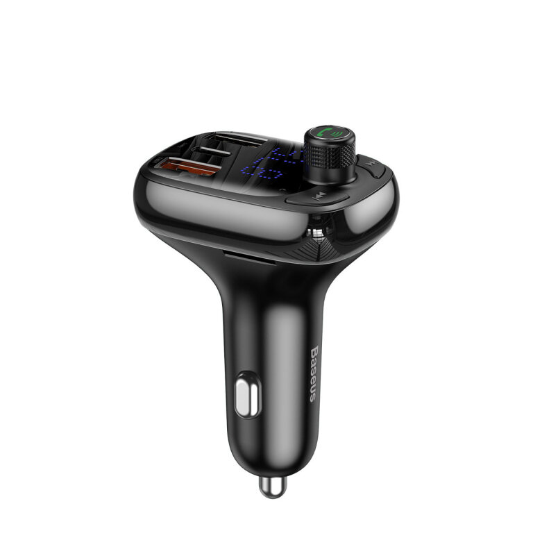 2w1 Transmiter Bluetooth + ładowarka do samochodu S-13 Overseas Edition czarny (2)