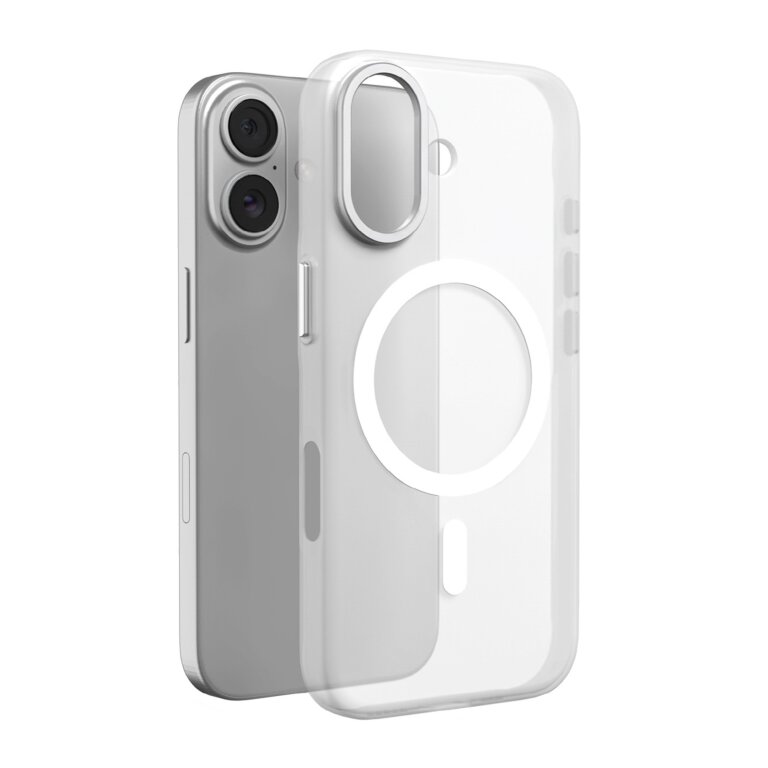 Etui pokrowiec na iPhone 17 Lightfeel MagSafe - przezroczysto białe