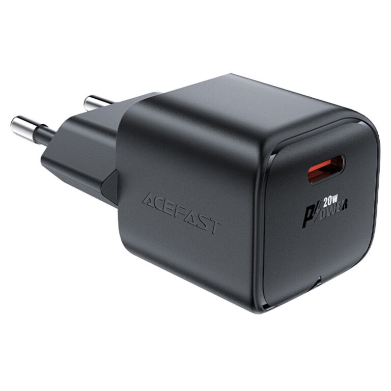 Mini Ładowarka sieciowa GaN PD 20W USB-C czarna (1)