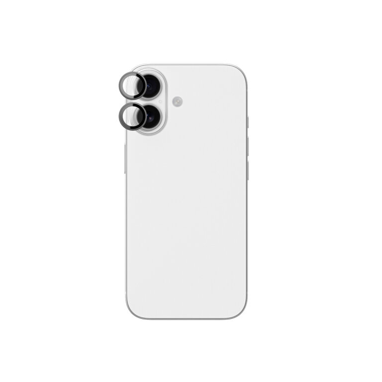 Szkło na aparat kamerę do iPhone 17 z czarną ramką aluminiową Lens Glass