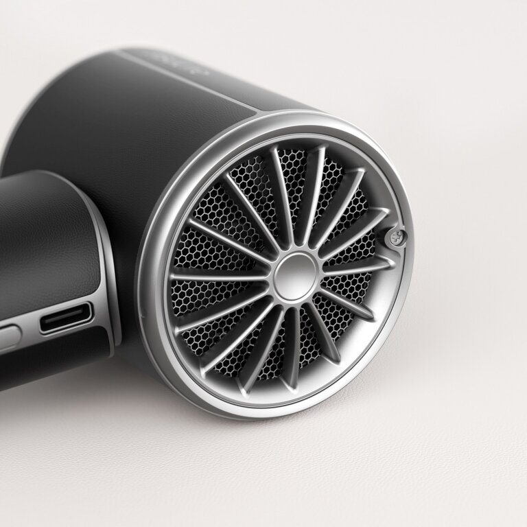 Mini wentylator przenośny wiatraczek dmuchawa 4250 mAh USB-C - czarny (7)