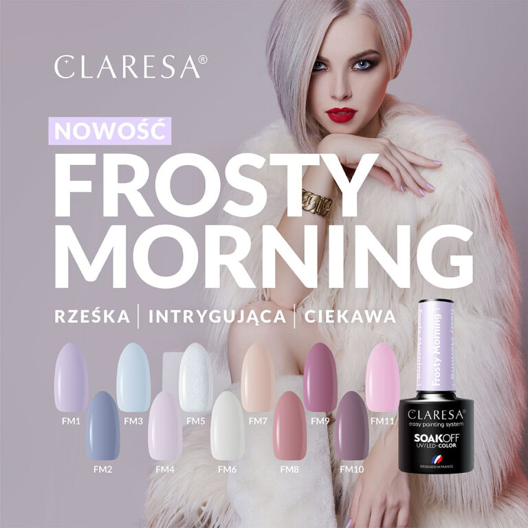CLARESA Lakier hybrydowy Frosty Morning 1 -5g (3)