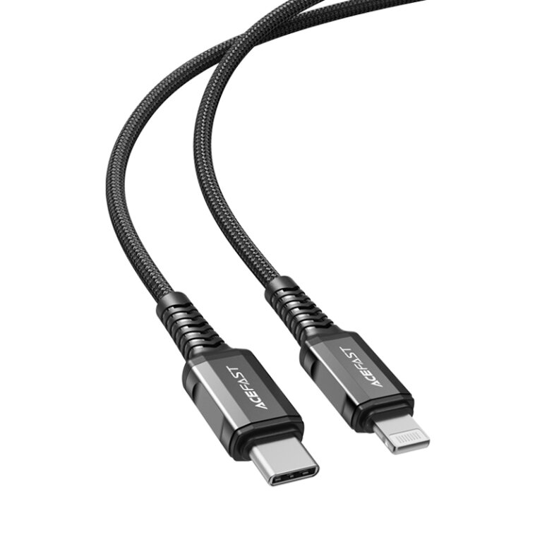 Kabel przewód MFI do iPhone USB-C - Lightning 30W 3A 1.2m czarny (2)