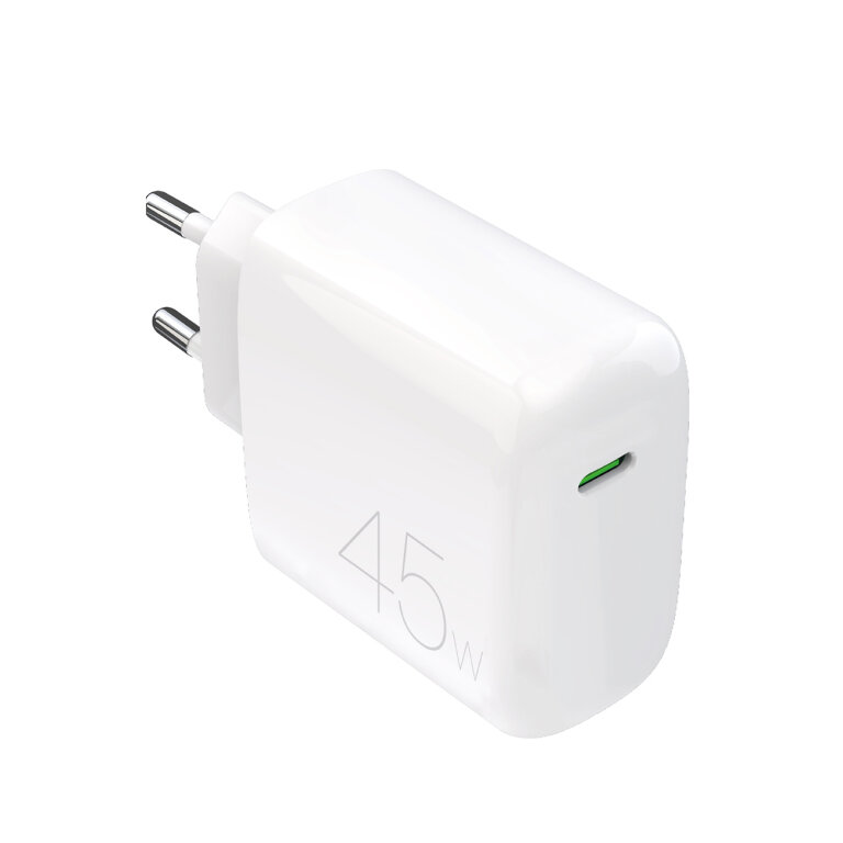 Ładowarka sieciowa kompaktowa USB-C 45W - biała (1)