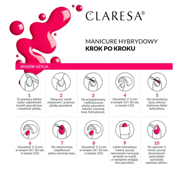 CLARESA Lakier hybrydowy PURPLE 605 -5g (2)