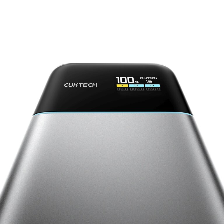 Powerbank 15000mAh USB-A USB-C 100W - szary (3)