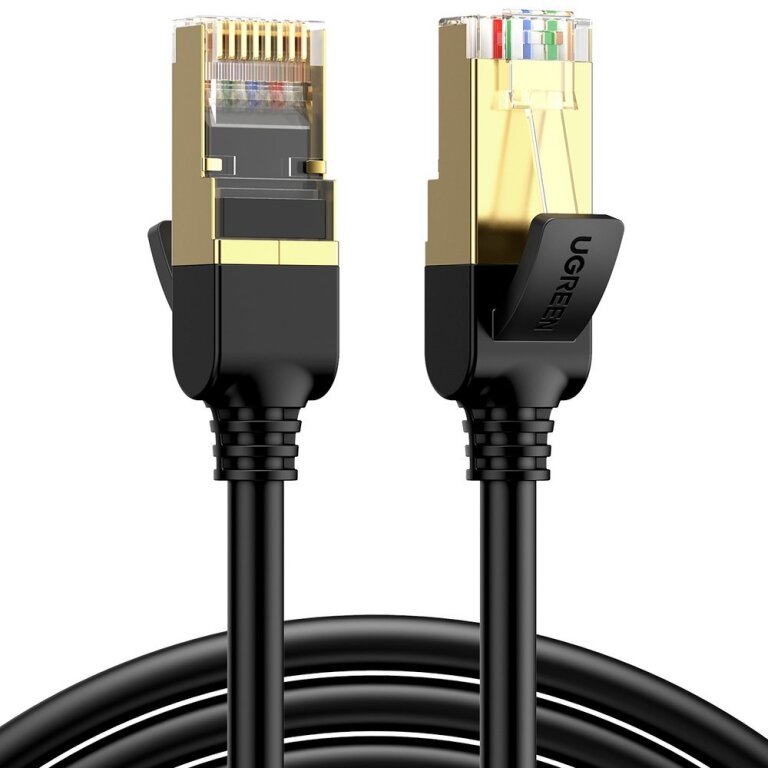 Kabel sieciowy patchcord STP RJ45 Cat 7 5m czarny (1)