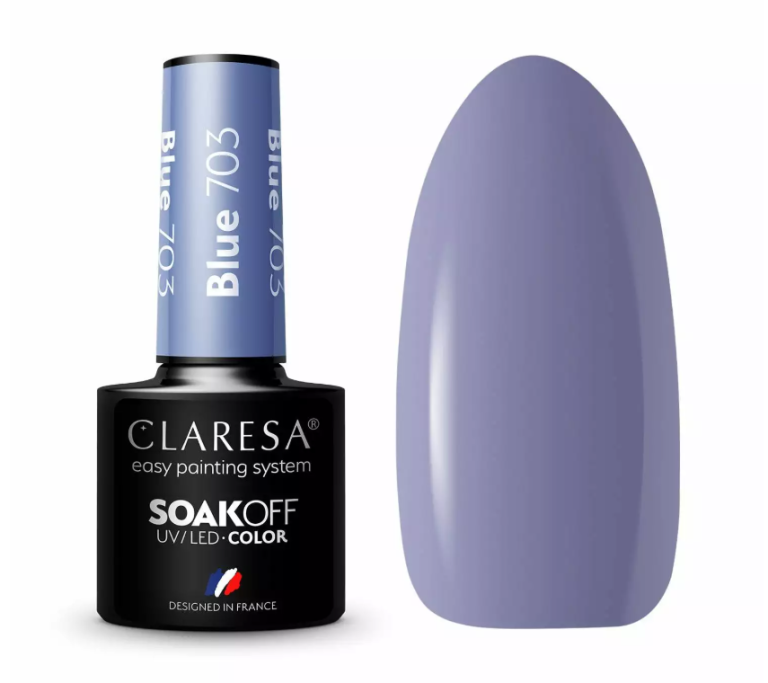 CLARESA Lakier hybrydowy BLUE 703 -5g