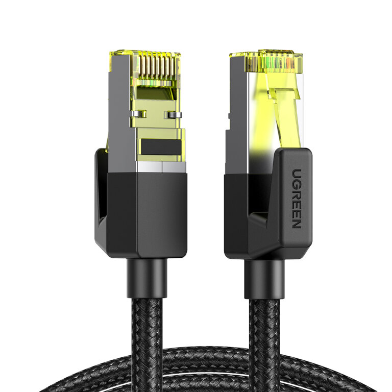 Kabel przewód patchcord Ethernet RJ45 Cat 7 10 Gbps 3m - czarny (1)