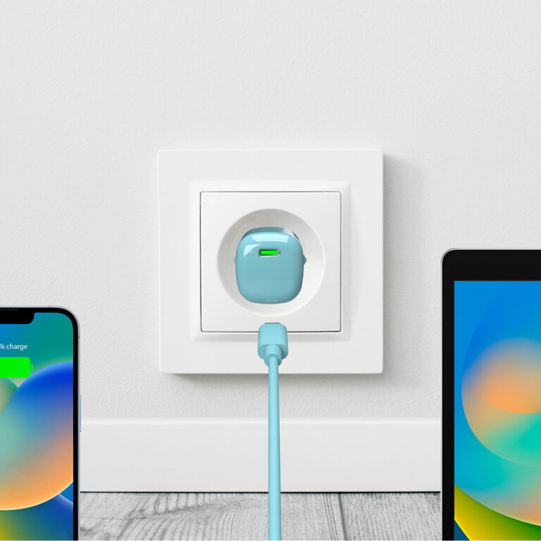 Ładowarka sieciowa USB-C GaN 20W - zielona (3)