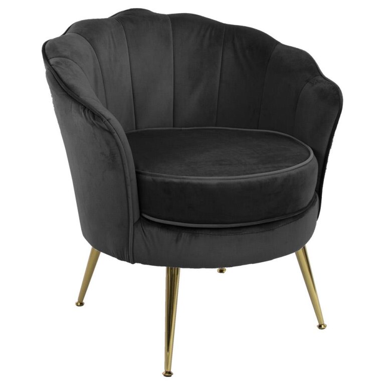 Fotel tapicerowany LUGANO BX-LE69 czarny velvet