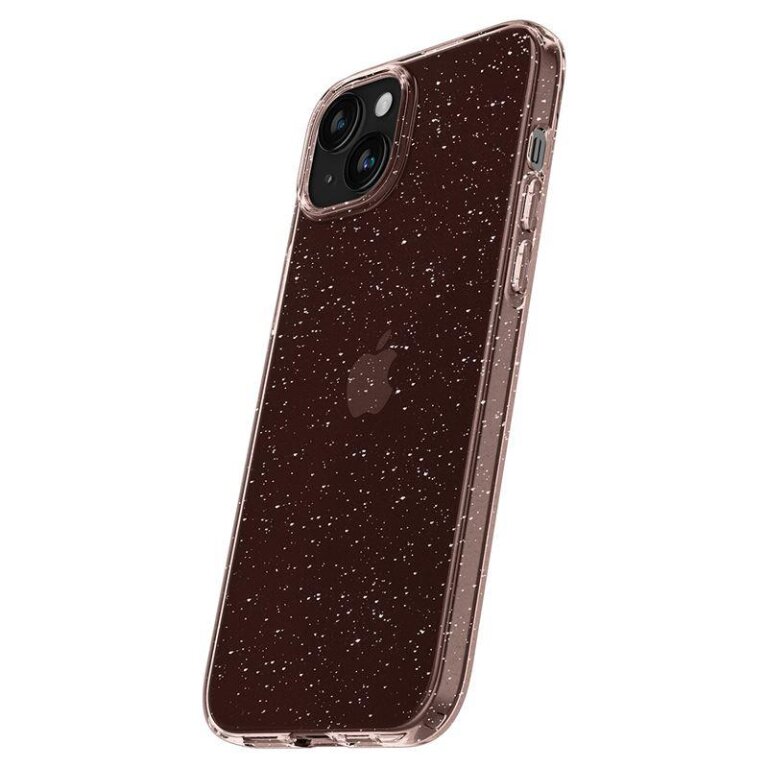 Etui case na iPhone 15 Plus Liquid Crystal Glitter - różowo przezroczyste (11)