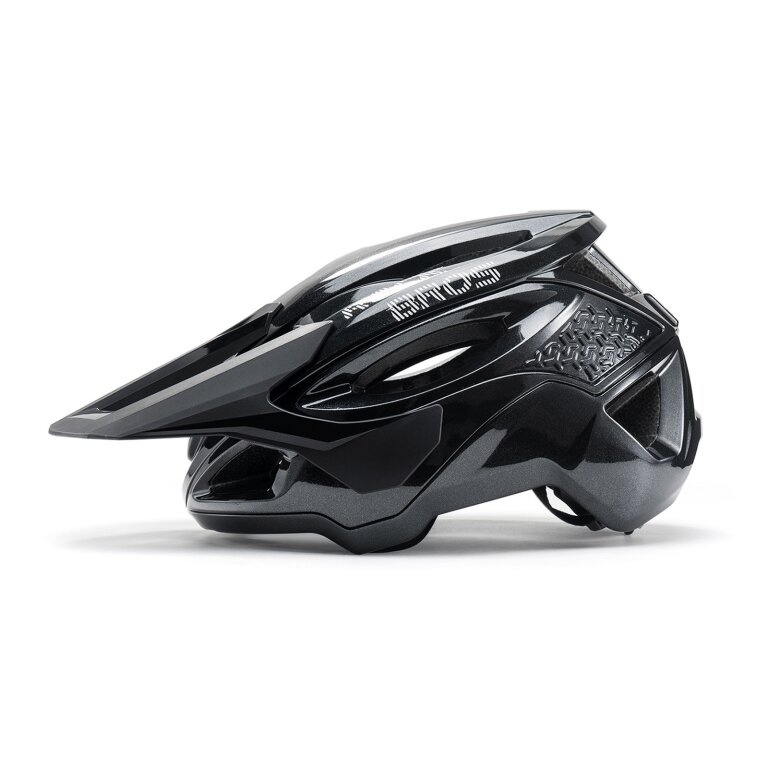 Kask na rower górski z regulowanym daszkiem zapięciem magnetycznym 58-62 cm - czarny (2)