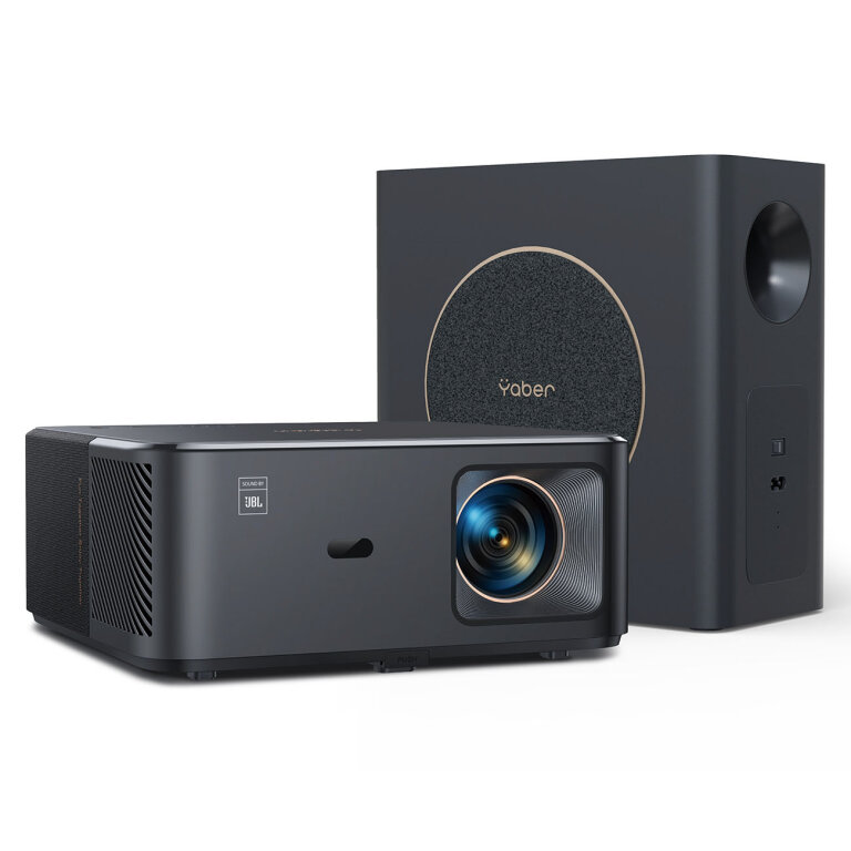 Projektor multimedialny FullHD 1080p LCD z głośnikami JBL i subwooferem WiFi BT K2s Pro - czarny