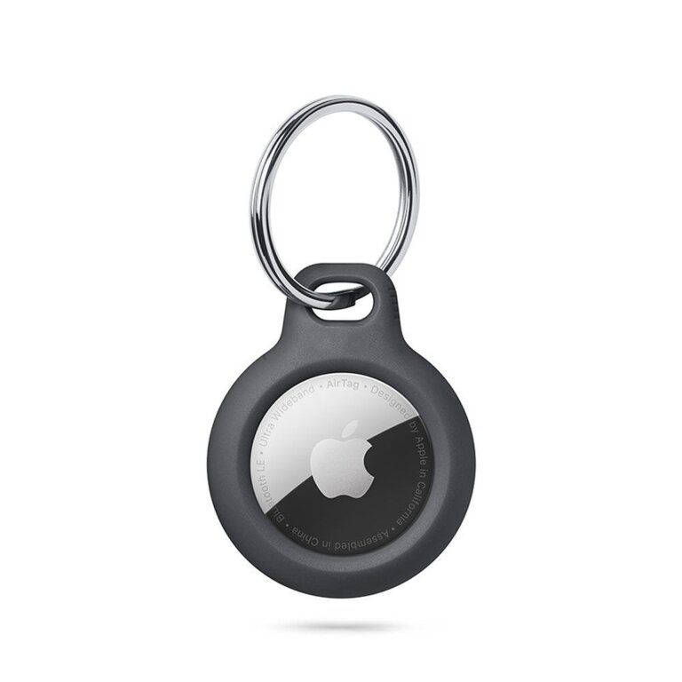 Etui brelok na lokalizator Apple AirTag z kółkiem - czarny
