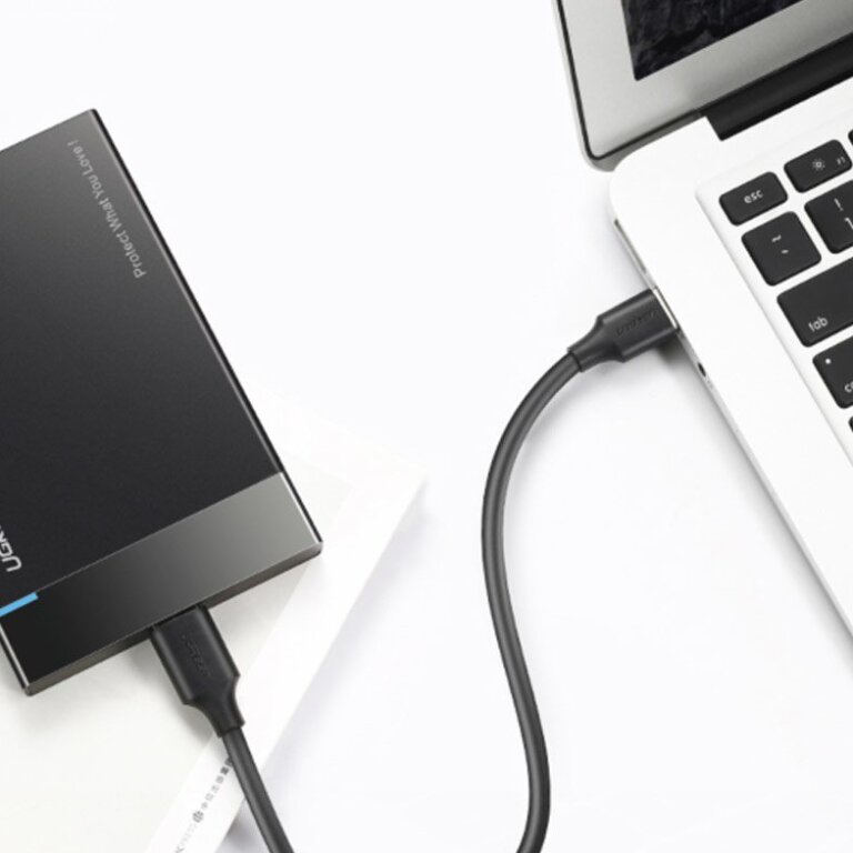 Kabel przewód USB 3.0 - USB-C 3A 1m czarny (2)