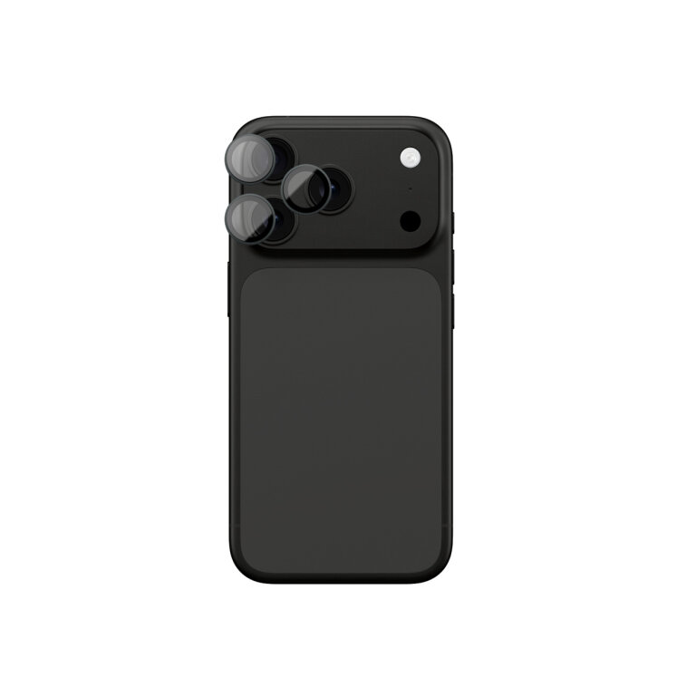 Szkło na aparat na iPhone 17 Pro / Pro Max Sapphire z szarą ramką