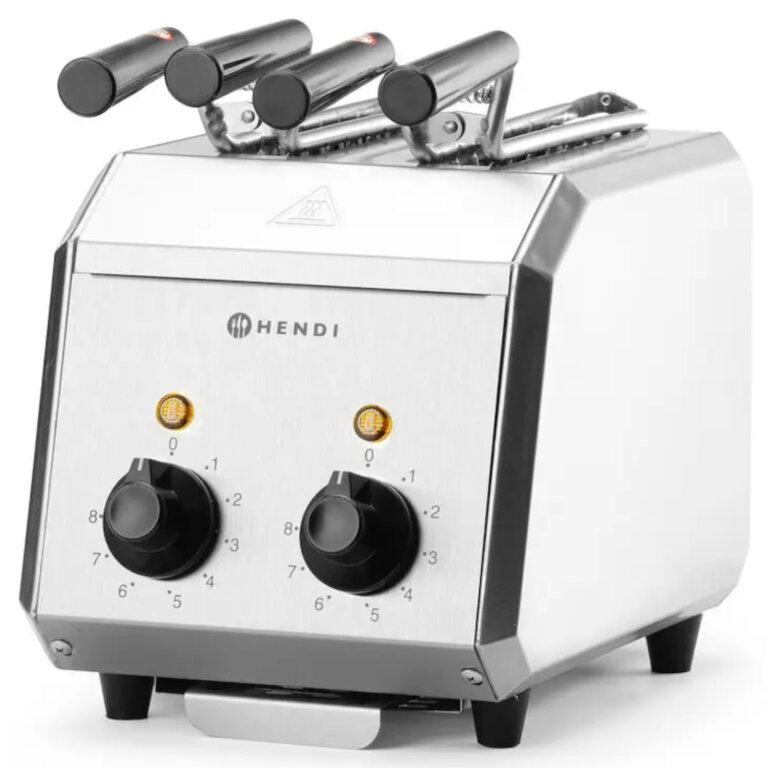 Toster kanapkowy z timerem podwójny 1200W- Hendi 261163