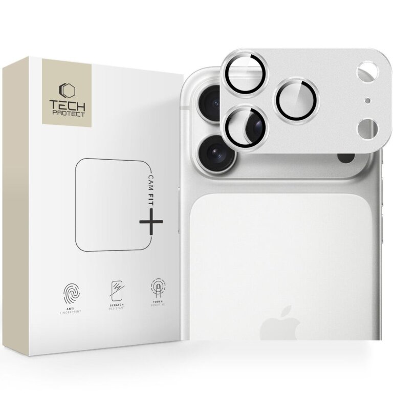 Szkło na obiektyw do iPhone 17 Pro Camfull Fit+ - srebrne