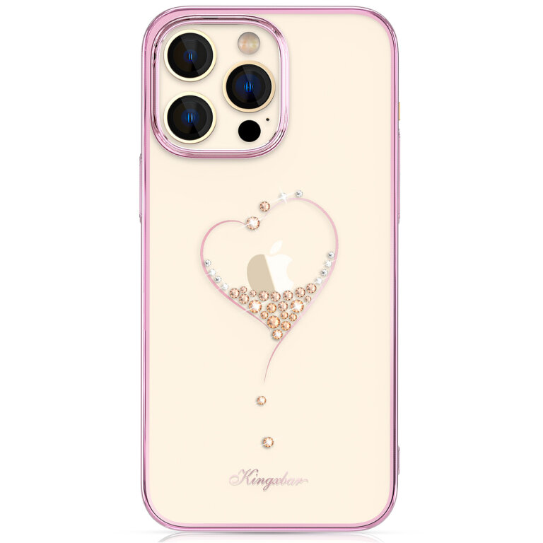 Etui do telefonu iPhone 14 Plus ozdobione kryształami Wish Series różowe