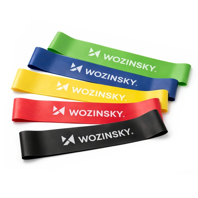 Gumy taśmy oporowe do ćwiczeń treningu fitness z lateksu - 5 szt.