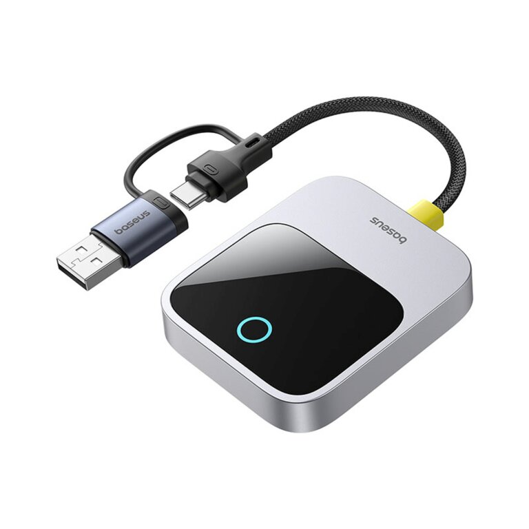Adapter bezprzewodowy do Apple CarPlay Bluetooth - szary