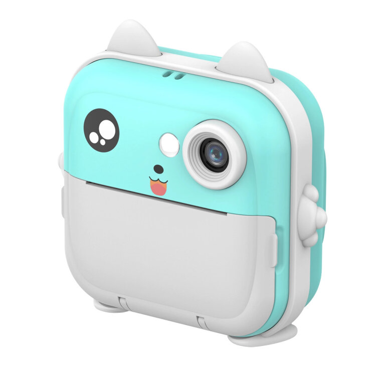 Mini drukarka termiczna WDT-02 z aparatem kamerą dla dzieci - niebieska