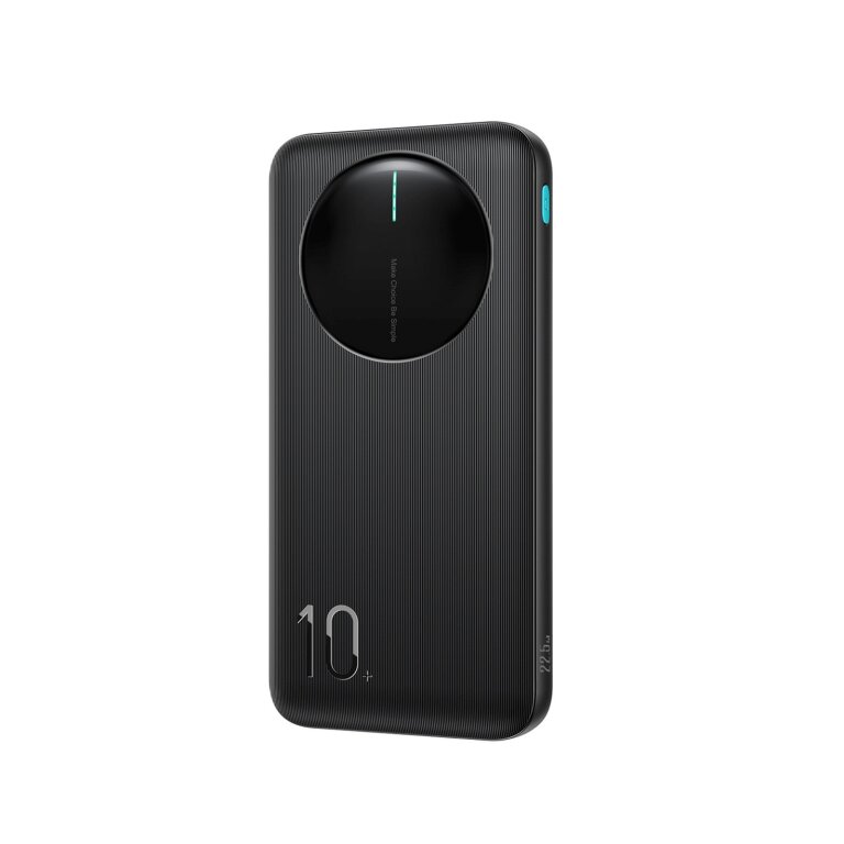 Powerbank 10000mAh 22.5W USB-A USB-C z wyświetlaczem cyfrowym - czarny
