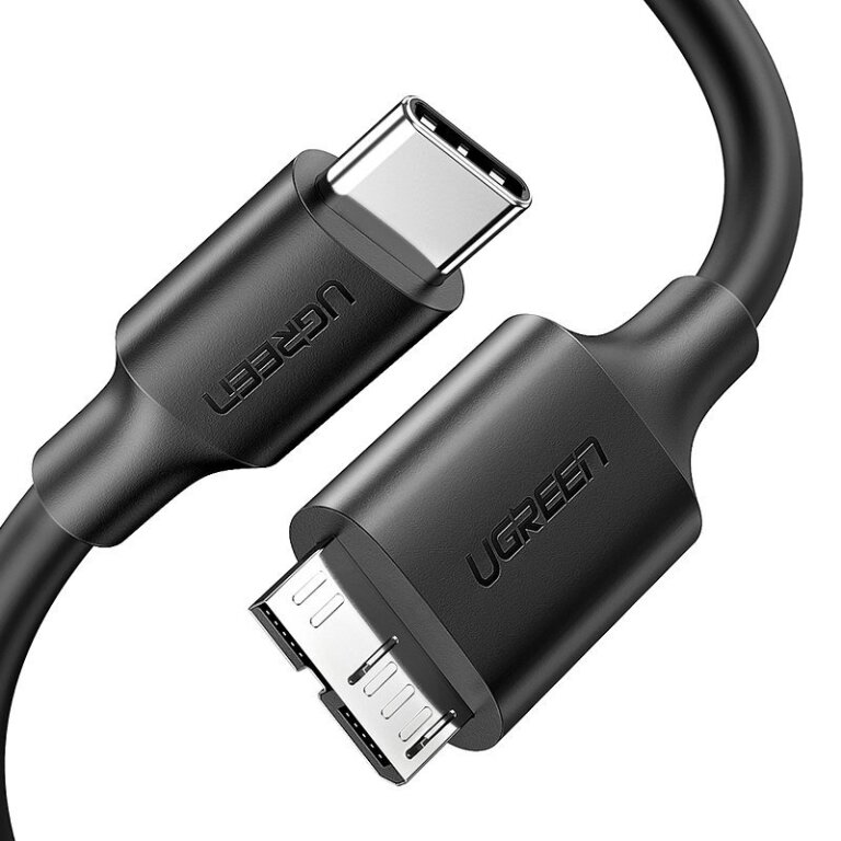 Kabel przewod USB-C - micro USB-B SuperSpeed 3.0 1m czarny (2)