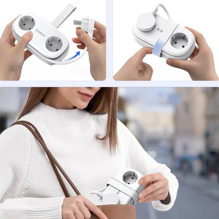 Listwa zasilająca 6w1 AC USB-A USB-C GaN 65W - biała (5)