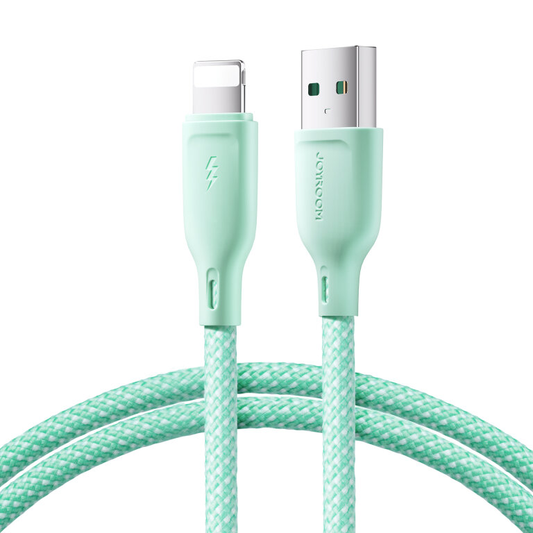 Kabel przewód do iPhone Multi-Color Series USB-A - Lightning 3A 1m zielony (1)