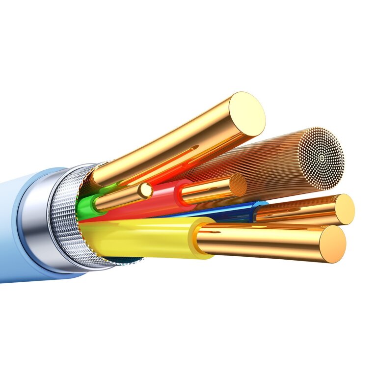 Kabel przewód USB-C - iPhone Lightning Vibrant Series 30W 1.2m - niebieski (5)