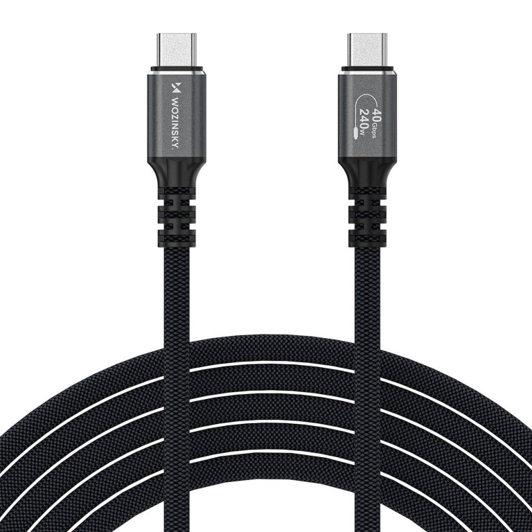 Kabel przewód USB-C Thunderbolt 4 240W 2m 4K - czarny (2)