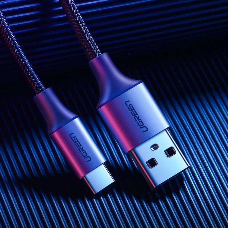 Kabel przewód USB-A - USB-C QC 3.0 3A 1.5m - szary (2)