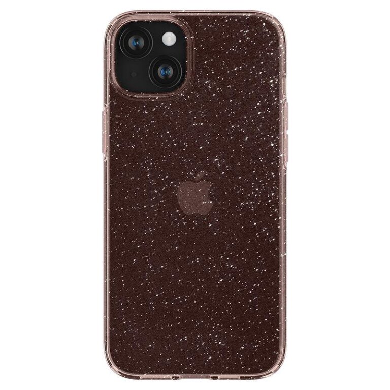 Etui case na iPhone 15 Plus Liquid Crystal Glitter - różowo przezroczyste (6)