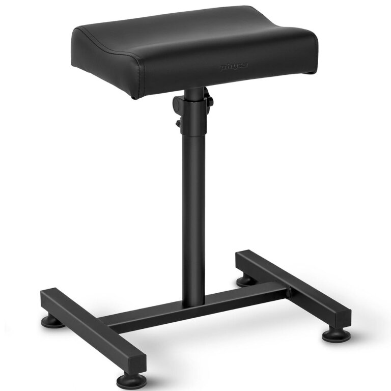 Podnóżek kosmetyczny do pedicure regulowana wysokość do 75 cm do 80 kg - czarny (2)